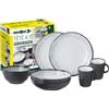 Brunner Set 8 stoviglie da campeggio brunner granada in stone touch antiscivolo