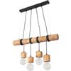 Onli Lampada a sospensione onli trabo 4 luci in legno 90x12x140 cm
