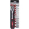 Ribimex Kit 11 pezzi chiave a cricchetto + bussole 1/2 in cromo vanadio - ribimex