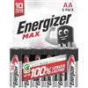 Energizer Batterie alcaline energizer max aa 6 pezzi