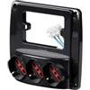 Rosi Presa multipla da parete emilia smart con 3 prese bivalenti schuko 10/16a - nera.