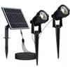 Vtac Faretto led solare da esterno con picchetto vtac nero 3000k 2 pezzi