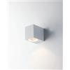 Applique qubo alluminio bianco, 9,3x8x6,7 cm