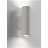 Applique portland in cemento bianco, 11x25x8 cm