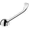 Leva clinica storta in ottone cromato, cartuccia Ø 40 mm.