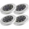 Set 4 luci solare segnapassi a led con sensore - 10 lumen - 1.2 v