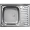 Lavello da cucina con singola vasca a sinistra e gocciolatoio 60x50 cm