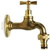 Kam Rubinetto per fontana da giardino in ottone giallo lucido con rosone r1 da 1/2 - kam