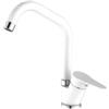 Rubinetto cucina allen monocomando bocca alta bianco, d 40 mm