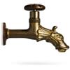 Kam Rubinetto per fontana da giardino in ottone brunito con rosone r3 da 1/2 - kam