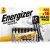 Energizer Batterie alcaline energizer alkaline power aaa 16 pezzi