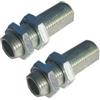 Poly pool - 2 tubetti filettati e fresati in ferro zincato lunghezza 30 mm argento