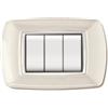 Elettrocanali Placca life 3 posti bianco.