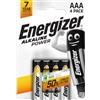 Energizer Batterie alcaline energizer alkaline power aaa 4 pezzi