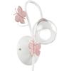 Onli Applique butterfly bianca e rosa, e14