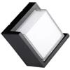Vtac Applique led da esterno quadrata semicoperta vtac nero 3000k 12w