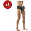 WRK 3 pezzi slip uomo tecnico wrk201 in fibra dryarn colore nero, tg l/xl - wrk