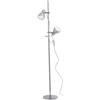 Piantana lemonde metallo cromato con paralumi orientabili, 40w