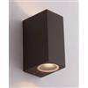 Applique qubo alluminio corten, 15,1x6,7x9,3 cm