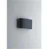 Applique a led beetle in alluminio nero, 17x8x4 cm