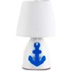 Onli Lampada da tavolo ancorina bianca e blu, e14