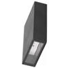Vtac Applique led da esterno rettangolare verticale a doppio fascio luminoso vtac nero 6500k