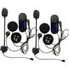 Dripio Auricolari Bluetooth per casco da moto, confezione da 2, interfono, portata di 800 metri