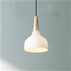 Chao Zan Lampadario a sospensione moderno, in legno, con 1 luci, in metallo, E27, illuminazione a soffitto, Lampadario da Soffitto Retro Metallo per soggiorno, camera da letto, Cucina Sala da Pranzo (bianco)