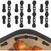 Yatrosynth 12 Pezzi Friggitrice Ad Aria Magnetica in Silicone Fibbia, Magneti Rivestimento Interno della Friggitrice Ad Aria, Previene la Combustione della Carta - Quadrato Nero