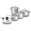 Barazzoni Batteria Set Cuocimania 9 pz, Made in Italy, Acciaio Inox 18/10, Triplo fondo, Induzione+Gas, PFAS free