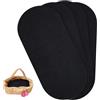 PH PandaHall 4pz Fondo Interno per Borsa Ovale Bag Base Shaper in Feltro Nero, 22x10cm Fondo Borsa per Borse Lavorate a Maglia e all'Uncinetto Fai da Te, 4mm di Spessore