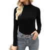 Aottori Maglia Donna Collo Alto Dolcevita Manica Lunga Cotone Slim Fit | Lupetto Leggero, Aderente Basic, Top Elegante, Intimo Traspirante, Sottogiacca Elasticizzato Primavera Autunno