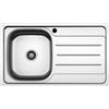 LIBEROSHOPPING Lavello incasso 1 vasca SX 80x50 cm acciaio inox con Gocciolatoio
