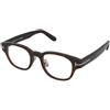 Tom Ford FT5861-D-B 052 | Occhiali da Vista Graduati | Prova Online | Unisex | Plastica | Quadrati | Marrone, Havana | Adrialenti