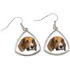 Orecchini Beagle con foto e iscrizione cane geometrico Art-Dog