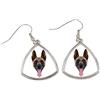 Pastore belga Malinois - orecchini con foto e iscrizione cane geometrico Art-Dog
