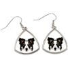 Orecchini Border Collie con foto e iscrizione cane geometrico Art-Dog