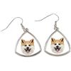 Akita, Akita Inu - orecchini con foto e iscrizione cane geometrico Art-Dog