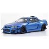 Kyosho 1/18 Nissan Skyline GT-R R34 Khyzyl Saleem Blue Mini Car Samurai