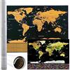 Mappa del mondo da grattare 82x59 cm con tubo POSTER regalo per VIAGGIATORE band