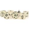 Metallic Dice Games LIC604 ICY Opal CLbk Dice & Dice Bags - Set of 7