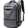 Generic Zaino da viaggio sottovuoto, antifurto, 60 l, in tessuto Oxford espandibile, impermeabile, con imballaggio sottovuoto, separazione asciutta e bagnata per viaggi, grigio, Refer to description, Unisex