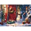 Sonstige Puzzle di Natale, 100 pezzi, con l'immagine di un pupazzo di neve natalizio, adatto a bambini e adulti, dimensioni 41 x 29 cm