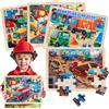 Sonstige Puzzle da pavimento per bambini dai 3 anni in su, set di 4 puzzle in legno a tema veicoli