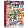 HUADADA Puzzle da 1000 pezzi, raffigurante una città invernale con un villaggio illuminato e una città natalizia, dimensioni 70x50 cm, adatto a partire dai 14 anni