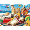 Sonstige Puzzle da 1000 pezzi per adulti, soggetto: gatto rosa sulla spiaggia, dimensioni 70 x 50 cm