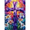 Sonstige Puzzle per adulti, "Croce e giglio", 300 pezzi, 38x26 cm, vetro colorato