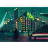 HUADADA Puzzle da 1000 pezzi, ambientazione fantascientifica con città e oggetti volanti non identificati - puzzle per adulti, dimensioni 70x50 cm