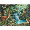 HUADADA Puzzle da 1000 pezzi, adulti, cervo nei boschi riflesso nello specchio. Puzzle classico, dimensioni 70x50 cm