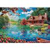 Sonstige Puzzle per adulti, 1000 pezzi, "Il fiume che scorre", dimensioni 70 x 50 cm